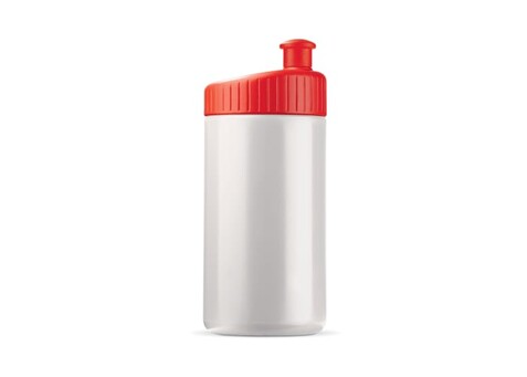Sportflasche Design 500ml - Weiss / Rot bedrucken, Art.-Nr. LT98796-N0121
