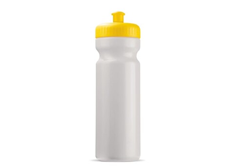 Sportflasche classic 750ml - Weiss / Gelb bedrucken, Art.-Nr. LT98797-N0141