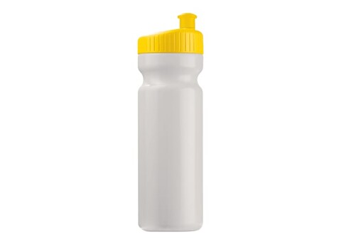 Sportflasche Design 750ml - Weiss / Gelb bedrucken, Art.-Nr. LT98798-N0141