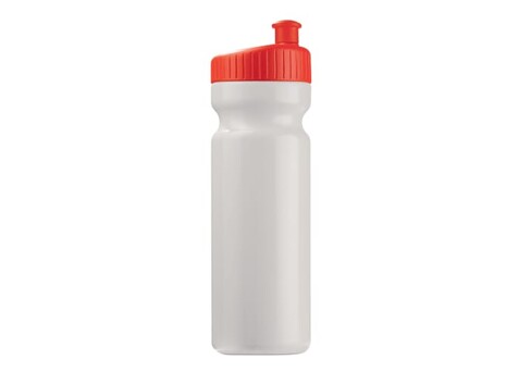 Sportflasche Design 750ml - Weiss / Rot bedrucken, Art.-Nr. LT98798-N0121
