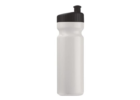 Sportflasche Design 750ml - Weiss / Schwarz bedrucken, Art.-Nr. LT98798-N0102
