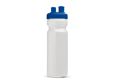 Sportflasche mit Zerstäuber 750ml - Weiss / Dunkelblau bedrucken, Art.-Nr. LT98799-N0110