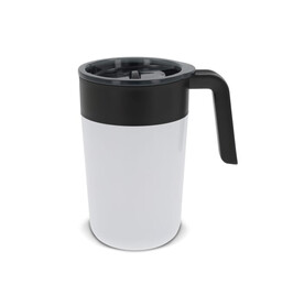 Doppelwandiger Kaffeebecher 400ml - Weiss bedrucken, Art.-Nr. LT98834-N0001