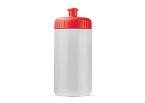 Sportflasche auf Biobasis 500ml basic - Transparent Rot bedrucken, Art.-Nr. LT98859-N0421