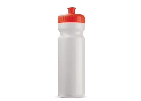 Sportflasche Bio 750ml - Weiss / Rot bedrucken, Art.-Nr. LT98860-N0121