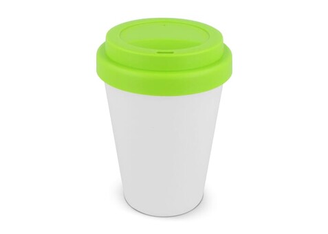 RPP Kaffeetasse Weißer Körper 250ml - Weiss / Hellgrün bedrucken, Art.-Nr. LT98867-N0132