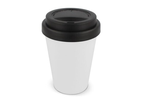 RPP Kaffeetasse Weißer Körper 250ml - Weiss / Schwarz bedrucken, Art.-Nr. LT98867-N0102