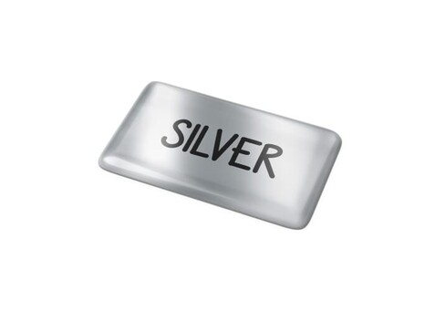 Doming Rechteck 30x15 mm - Silber bedrucken, Art.-Nr. LT99112-N0005