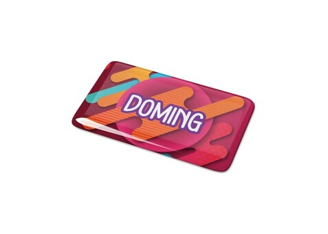 Doming Rechteck 60x25 mm - Weiss bedrucken, Art.-Nr. LT99115-N0001