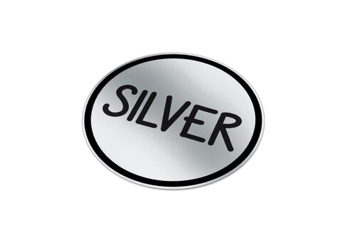 Vinyl Sticker Rund Ø 17 mm - Silber bedrucken, Art.-Nr. LT99134-N0005