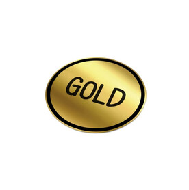 Vinyl Sticker Rund Ø 40 mm - Gold bedrucken, Art.-Nr. LT99139-N0006