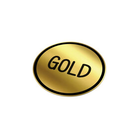 Vinyl Sticker Rund Ø 45 mm - Gold bedrucken, Art.-Nr. LT99140-N0006