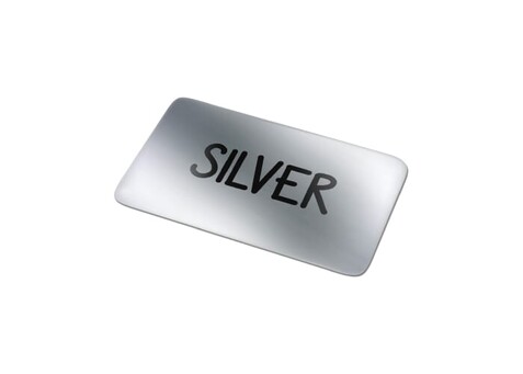 Vinyl Sticker Rechteck 40x20mm - Silber bedrucken, Art.-Nr. LT99144-N0005