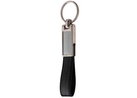 Schlüsselanhänger mit doming - Schwarz bedrucken, Art.-Nr. LT99703-N0002