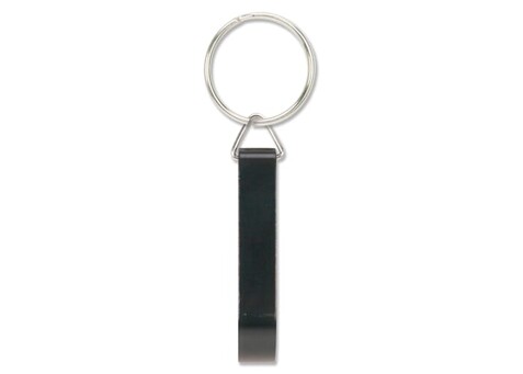 Schlüsselanhänger mit Öffner - Schwarz bedrucken, Art.-Nr. LT99710-N0002