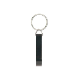 Schlüsselanhänger mit Öffner - Schwarz bedrucken, Art.-Nr. LT99710-N0002