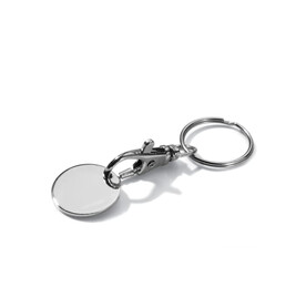 Schlüsselanhänger Einkaufswagenchip - Silber bedrucken, Art.-Nr. LT99791-N0005 Schlüsselanhänger Einkaufswagenchip - Silber bedrucken, Art.-Nr. LT99791-N0005