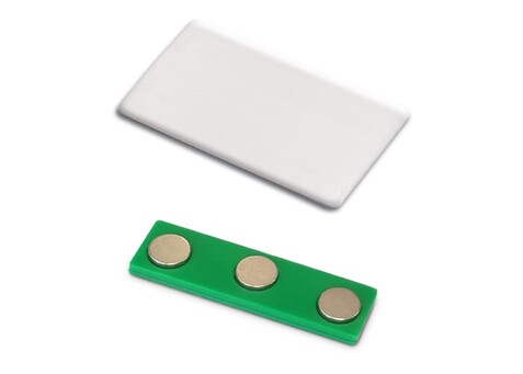 Namensschild mit Magnet 50x30mm - Weiss bedrucken, Art.-Nr. LT99894-N0001