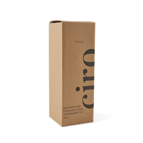 VINGA Ciro RCS recycelte Vakuumflasche 580ml weiß bedrucken, Art.-Nr. V430023 VINGA Ciro RCS recycelte Vakuumflasche 580ml weiß bedrucken, Art.-Nr. V430023