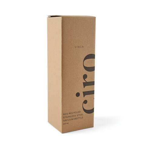 VINGA Ciro RCS recycelte Vakuumflasche 800ml rot bedrucken, Art.-Nr. V430034