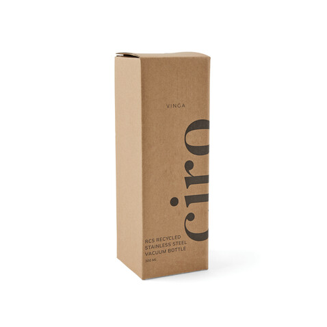 VINGA Ciro RCS recycelte Vakuumflasche 300ml rot bedrucken, Art.-Nr. V430044