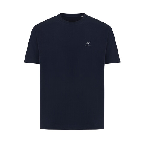 Iqoniq Teide T-Shirt aus recycelter Baumwolle navy blau bedrucken, Art.-Nr. T9105.002.5XL