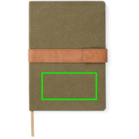 VINGA Bosler Notizbuch aus RCS recyceltem Papier grün bedrucken, Art.-Nr. V773307