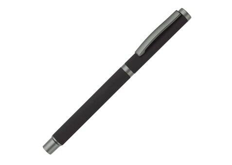 Metall Rollerball New York Soft-Touch - Schwarz bedrucken, Art.-Nr. LT81875-N0002