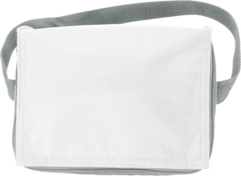 Kühltasche aus Polyester Cleo – Weiß bedrucken, Art.-Nr. 002999999_3604