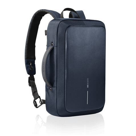 Bobby Bizz 2.0 Anti-Diebstahl Rucksack &amp; Aktentasche navy blau, navy blau bedrucken, Art.-Nr. P705.925
