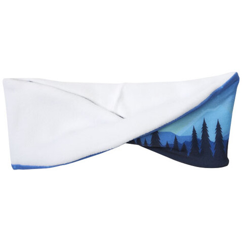 Emma Sublimation-Stirnband aus RPET mit Fleece, weiss bedrucken, Art.-Nr. 1PL04801