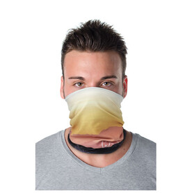 Zoya Sublimation-Multi-Schal aus RPET mit Säumen und Fleece-Schicht, weiss bedrucken, Art.-Nr. 1PL06301