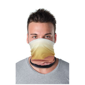 Zoya Sublimation-Multi-Schal aus RPET mit Säumen und Fleece-Schicht, weiss bedrucken, Art.-Nr. 1PL06301