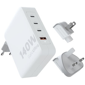 Xtorm XVC2140 GaN Ultra 140 W Reiseladegerät mit 240 W USB-C PD-Kabel, weiss bedrucken, Art.-Nr. 12439701