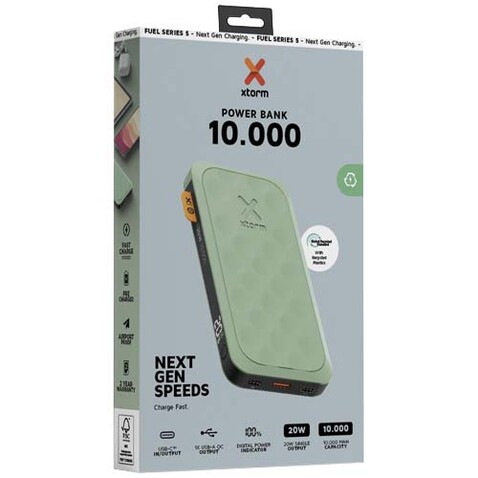 Xtorm FS510 Fuel Serie 10.000 mAh 20 W Powerbank, salbei bedrucken, Art.-Nr. 12439862