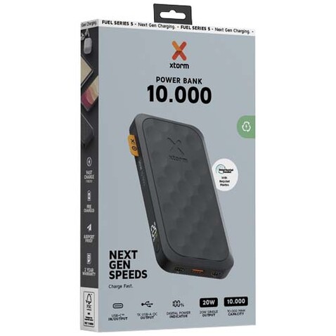 Xtorm FS510 Fuel Serie 10.000 mAh 20 W Powerbank, mitternachtsschwarz bedrucken, Art.-Nr. 12439890