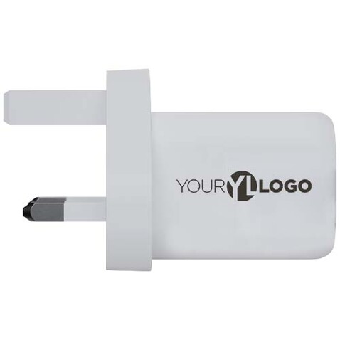 Xtorm XEC035 GaN² Ultra 35 W Wandladegerät mit UK-Stecker, weiss bedrucken, Art.-Nr. 12440801