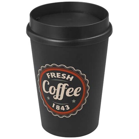 Americano® Switch 300 ml Becher mit 360°-Deckel, schwarz bedrucken, Art.-Nr. 21027690