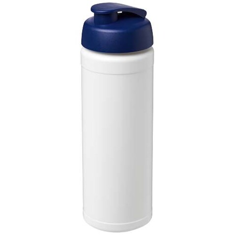 Baseline Rise 750 ml Sportflasche mit Klappdeckel, weiss, blau bedrucken, Art.-Nr. 21029192
