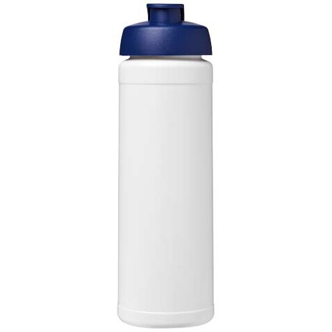 Baseline Rise 750 ml Sportflasche mit Klappdeckel, weiss, blau bedrucken, Art.-Nr. 21029192