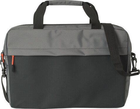 500D Zweifarbige Laptoptasche Seren – Grau bedrucken, Art.-Nr. 003999999_1041617