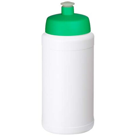 Baseline Rise 500 ml Sportflasche, weiss, grün bedrucken, Art.-Nr. 21028893