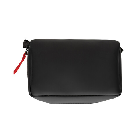 Kleines Erste-Hilfe-Set in RCS recycelter Nubuk-PU Tasche schwarz bedrucken, Art.-Nr. P265.401