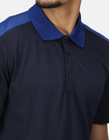 Regatta Contrast Coolweave Polo, Navy/New Royal, XL bedrucken, Art.-Nr. 006172616