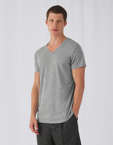 B &amp; C V Triblend/men T-Shirt, Heather Light Grey, M bedrucken, Art.-Nr. 011421134