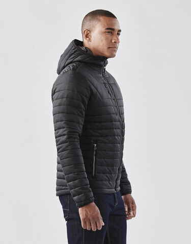 StormTech Gravity Thermal Jacket, Black/True Red, XL bedrucken, Art.-Nr. 012181636
