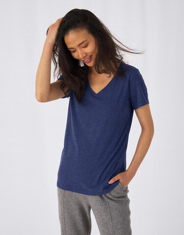 B &amp; C V Triblend/women T-Shirt, Black, M bedrucken, Art.-Nr. 012421014