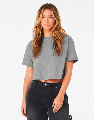 Bella Women`s Jersey Crop Tee, Athletic Heather, L bedrucken, Art.-Nr. 015061195