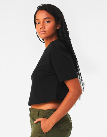 Bella Women`s Jersey Crop Tee, White, L bedrucken, Art.-Nr. 015060005