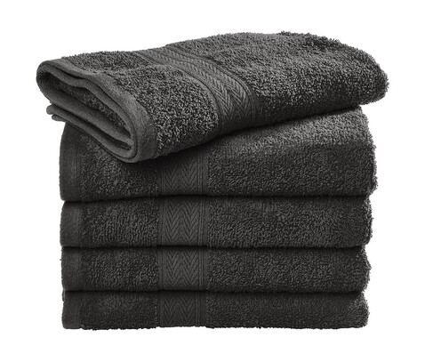 SG ACCESSORIES - TOWELS Rhine Hand Towel COMFORT, Black, One Size bedrucken, Art.-Nr. 015641010